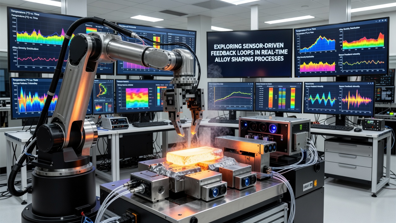 Real-time dashboard displaying feedback loop metrics for alloy microstructure control