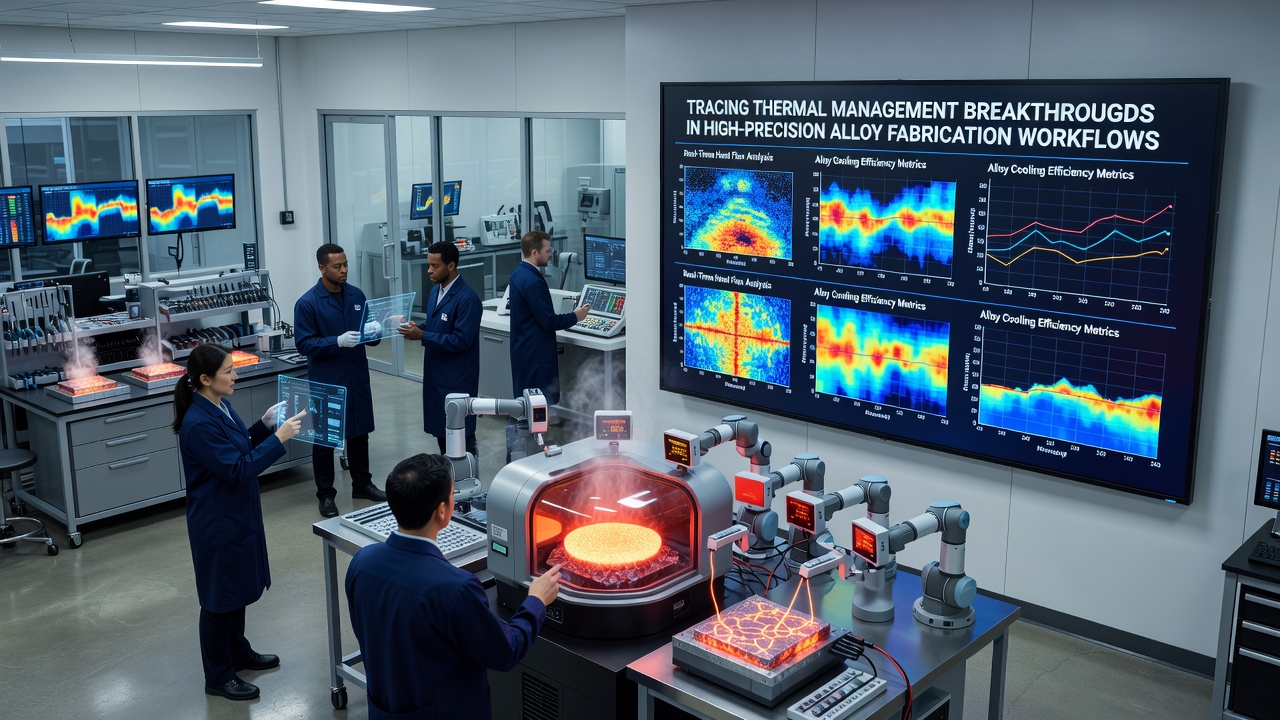 Fiber-optic thermal sensors installed in high-precision alloy molding equipment